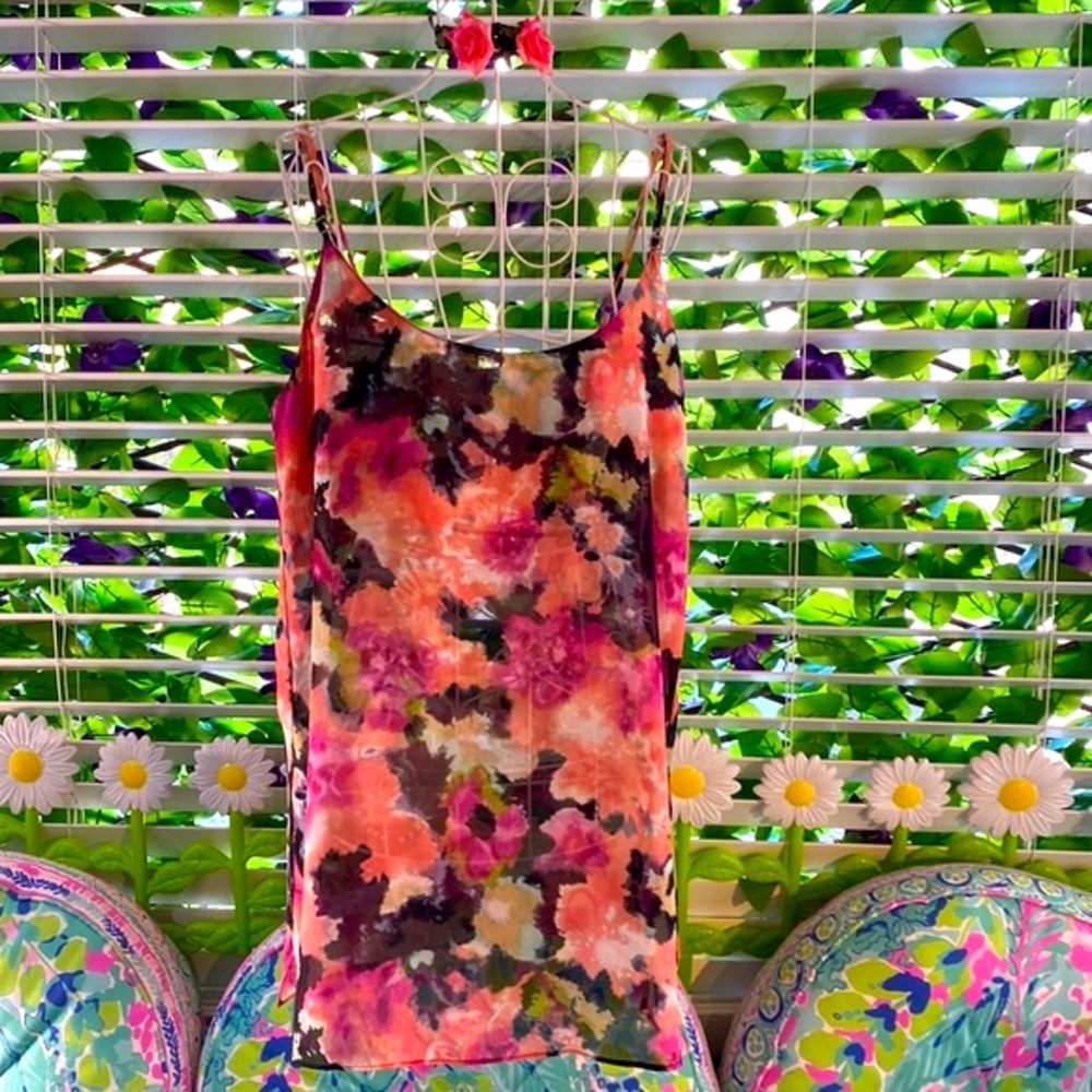 Show Me Your MuMu bold floral chiffon top